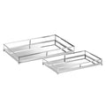 Set Of Two Rectangular Silver Bar Trays Accessories Hill Interiors 