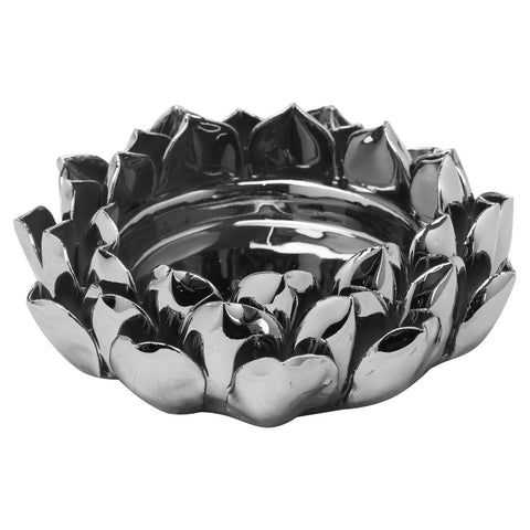Silver Acorn Candle Plate Accessories Hill Interiors 