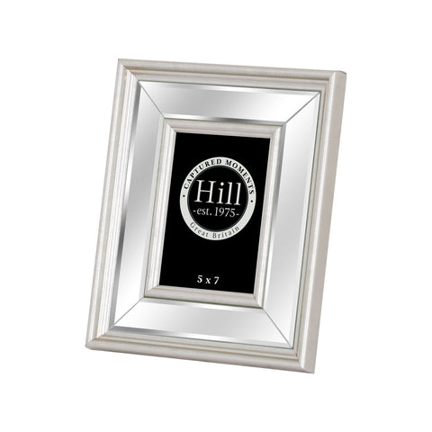 Silver Bevelled Mirrored Photo Frame 5X7 Accessories Hill Interiors 