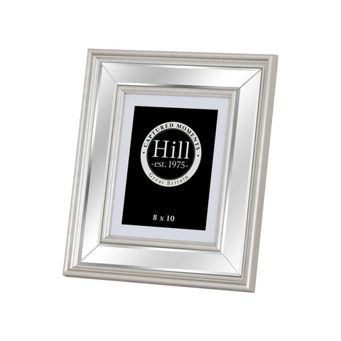 Silver Bevelled Mirrored Photo Frame 8X10 Accessories Hill Interiors 
