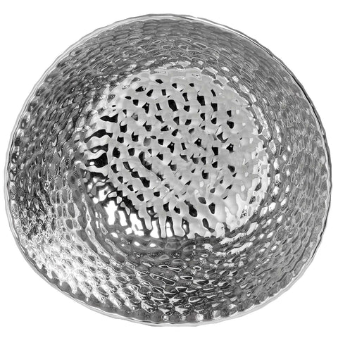 Silver Ceramic Dimple Effect Display Bowl Accessories Hill Interiors 