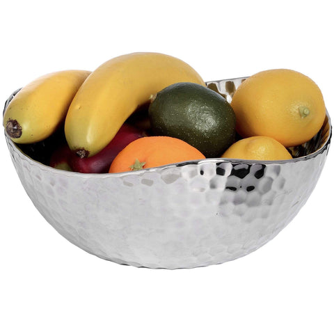Silver Ceramic Dimple Effect Display Bowl Accessories Hill Interiors 