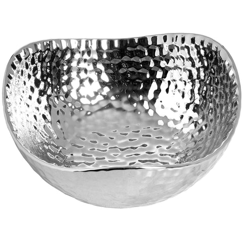 Silver Ceramic Dimple Effect Display Bowl - Small Accessories Hill Interiors 