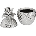 Silver Ceramic Pineapple Trinket Jar Accessories Hill Interiors 