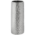 Silver Ceramic Umbrella Stand in Dimple Effect Accessories Hill Interiors 