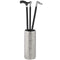 Silver Ceramic Umbrella Stand in Dimple Effect Accessories Hill Interiors 