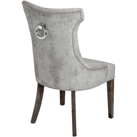 Silver High Wing Ring Backed Dining Chair Dining Hill Interiors 
