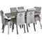 Silver High Wing Ring Backed Dining Chair Dining Hill Interiors 