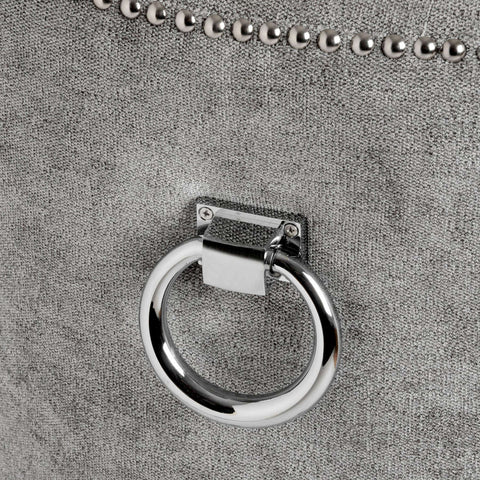 Silver High Wing Ring Backed Dining Chair Dining Hill Interiors 