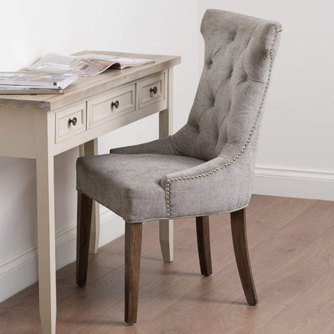 Silver High Wing Ring Backed Dining Chair Dining Hill Interiors 