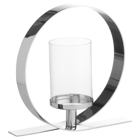 Silver Loop Design Candle Holder Accessories Hill Interiors 