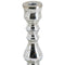 Silver Metallic Curved Glass Candle Holder Accessories Hill Interiors 
