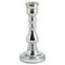 Silver Metallic Curved Glass Candle Holder Accessories Hill Interiors 