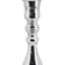 Silver Metallic Tall Curved Glass Candle Holder Accessories Hill Interiors 