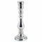 Silver Metallic Tall Curved Glass Candle Holder Accessories Hill Interiors 
