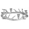 Silver Nickel Circular Antler Candelabra With Four Candle Ho Accessories Hill Interiors 