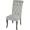 Silver Roll Top Dining Chair With Ring Pull Dining Hill Interiors 