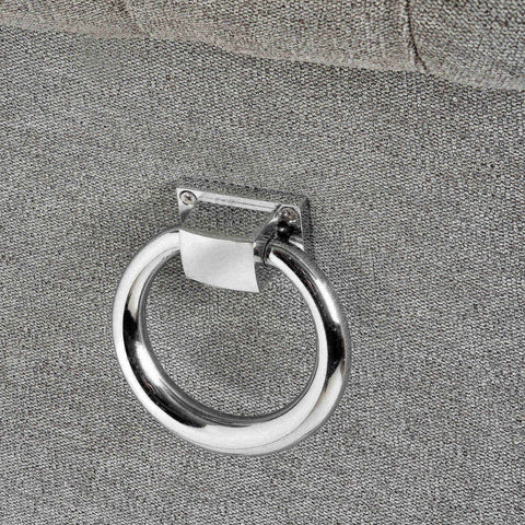 Silver Roll Top Dining Chair With Ring Pull Dining Hill Interiors 