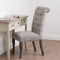 Silver Roll Top Dining Chair With Ring Pull Dining Hill Interiors 