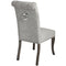 Silver Roll Top Dining Chair With Ring Pull Dining Hill Interiors 