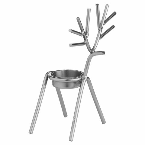 Silver Stick Reindeer Tea Light Holder Accessories Hill Interiors 