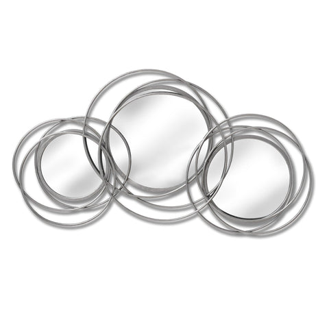 Silver Trio Multi Circled Wall Art Mirror Mirrors Hill Interiors 