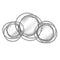 Silver Trio Multi Circled Wall Art Mirror Mirrors Hill Interiors 