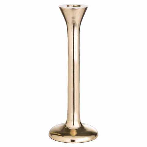 Sleek Brass Simple Design Short Candle Holder Accessories Hill Interiors 