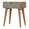Sleek Cement Brass Inlay Bedside Sleeping Artisan Furniture 