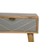 Sleek Cement Brass Inlay Bedside Sleeping Artisan Furniture 