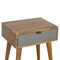 Sleek Cement Brass Inlay Bedside Sleeping Artisan Furniture 