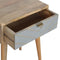 Sleek Cement Brass Inlay Bedside Sleeping Artisan Furniture 