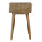 Sleek Cement Brass Inlay Bedside Sleeping Artisan Furniture 