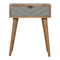 Sleek Cement Brass Inlay Bedside Sleeping Artisan Furniture 