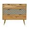 Sleek Cement Brass Inlay Chest Sleeping Artisan Furniture 