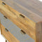Sleek Cement Brass Inlay Chest Sleeping Artisan Furniture 