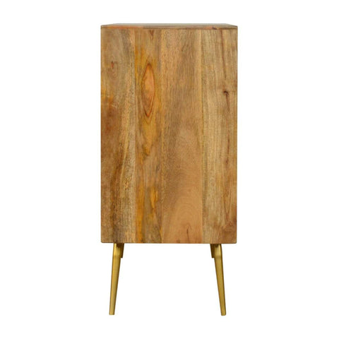 Sleek Cement Brass Inlay Chest Sleeping Artisan Furniture 