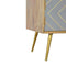 Sleek Cement Brass Inlay Media Unit Living Artisan Furniture 