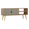 Sleek Cement Brass Inlay Media Unit Living Artisan Furniture 