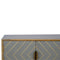 Sleek Cement Brass Inlay Media Unit Living Artisan Furniture 
