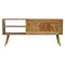 Sleek Cement Brass Inlay Media Unit Living Artisan Furniture 