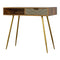 Sleek Cement Brass Inlay Writing Desk Living Artisan Furniture 