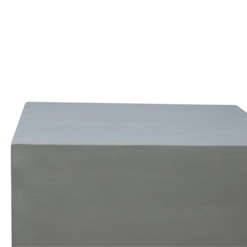 Sleek Cement Occasional Footstool Living Artisan Furniture 