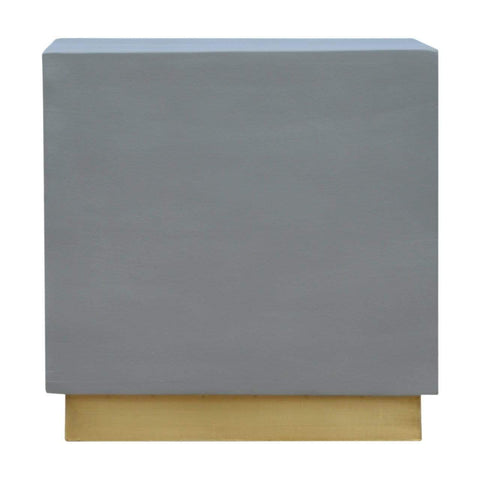 Sleek Cement Occasional Footstool Living Artisan Furniture 