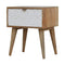 Sleek White Carved Bedside Sleeping Artisan Furniture 