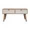 Sleek White Carved Coffee Table Living Artisan Furniture 