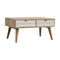 Sleek White Carved Coffee Table Living Artisan Furniture 