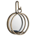 Small Bronze Wall Hanging Mirrored Candle Holder Accessories Hill Interiors 
