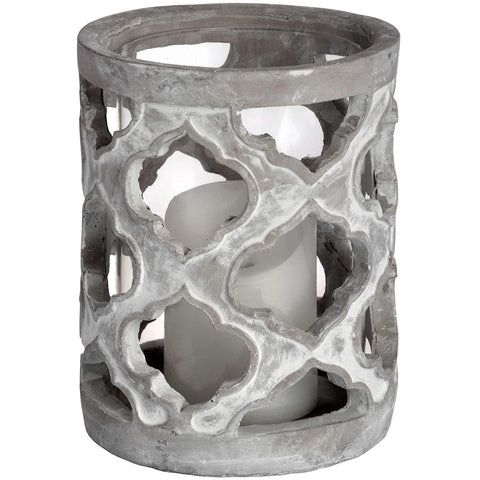 Small Stone Effect Patterned Candle Holder Accessories Hill Interiors 