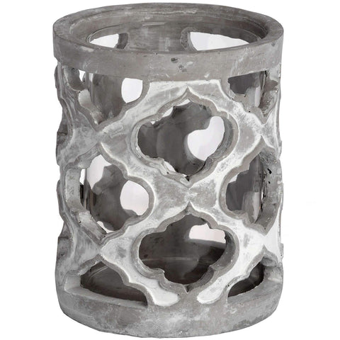 Small Stone Effect Patterned Candle Holder Accessories Hill Interiors 